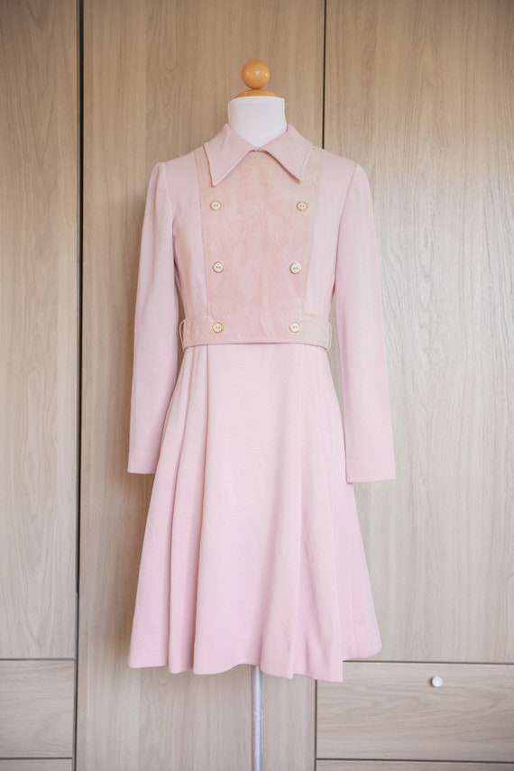 1970s Baby Pink Dress by DW3 for David Warren - image 2
