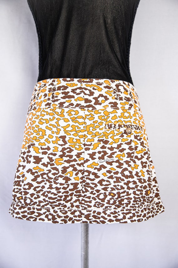 Y2K Roberto Cavalli cheetah print mini skirt / sm… - image 7