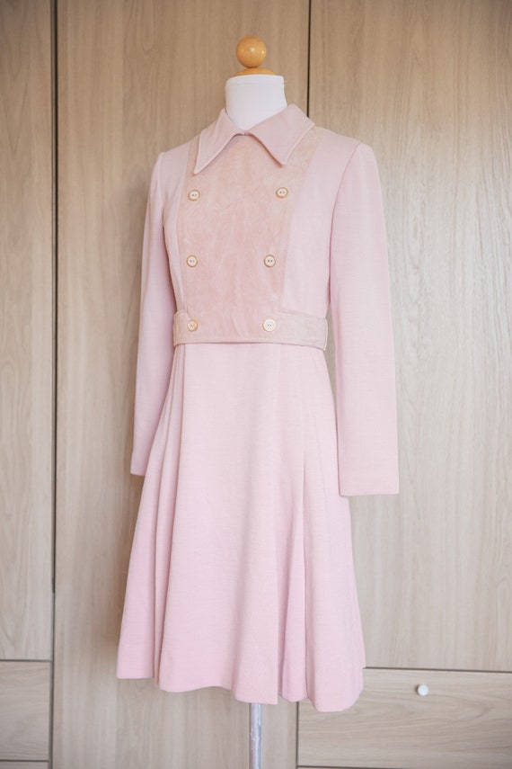 1970s Baby Pink Dress by DW3 for David Warren - image 3