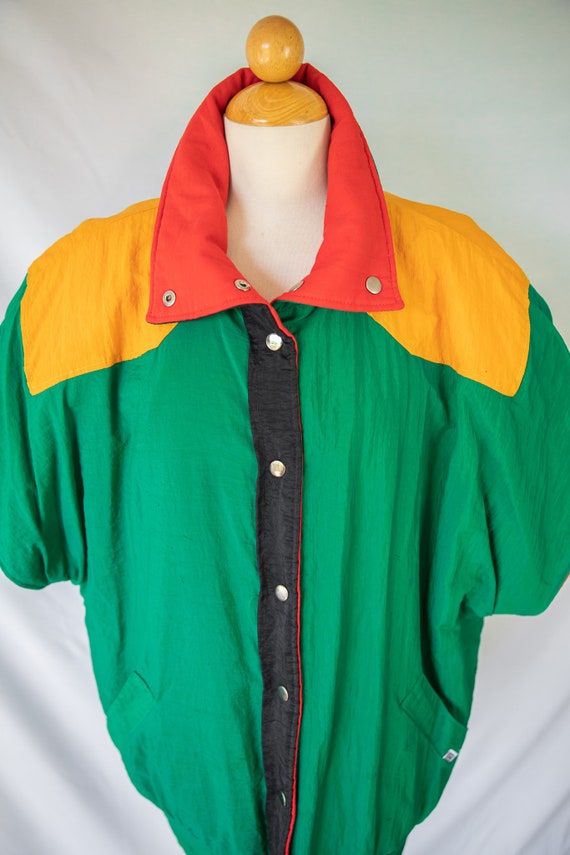 1980s Color Block Reversible Over Sized Puffer Ny… - image 6