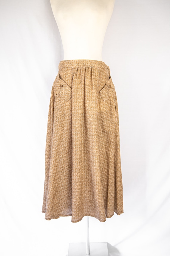 1970s Fendi 365 brocade print midi skirt / small t
