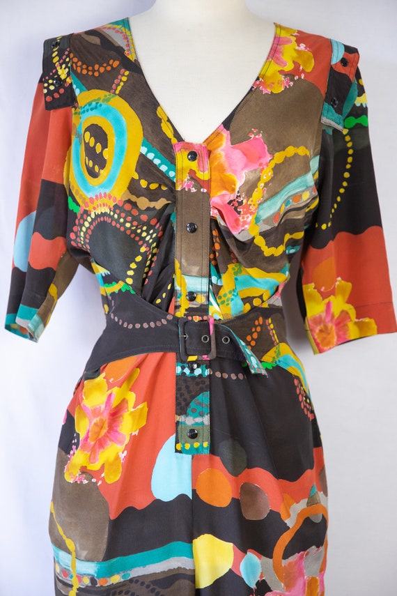 Late 70s early 80s Missoni Silk Jumpsuit / fits s… - image 3