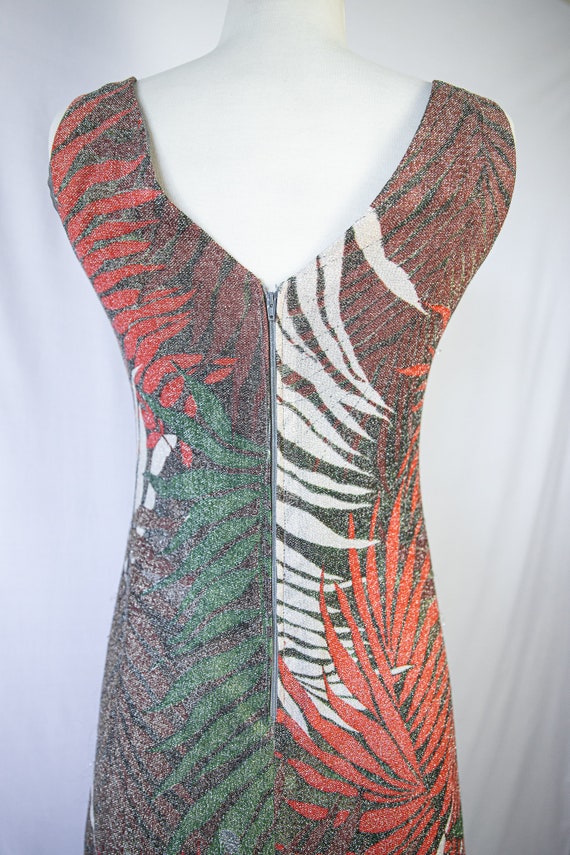 RARE 1970s Tropical Disco Sparkle Maxi & Jacket S… - image 9