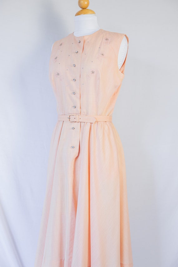 1940s-1950s Salmon Pink Wiggle Dress with Matchin… - image 2