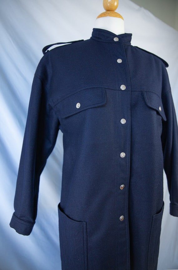 1980s Fendi 365 Navy Wool Field Jacket / Small - M