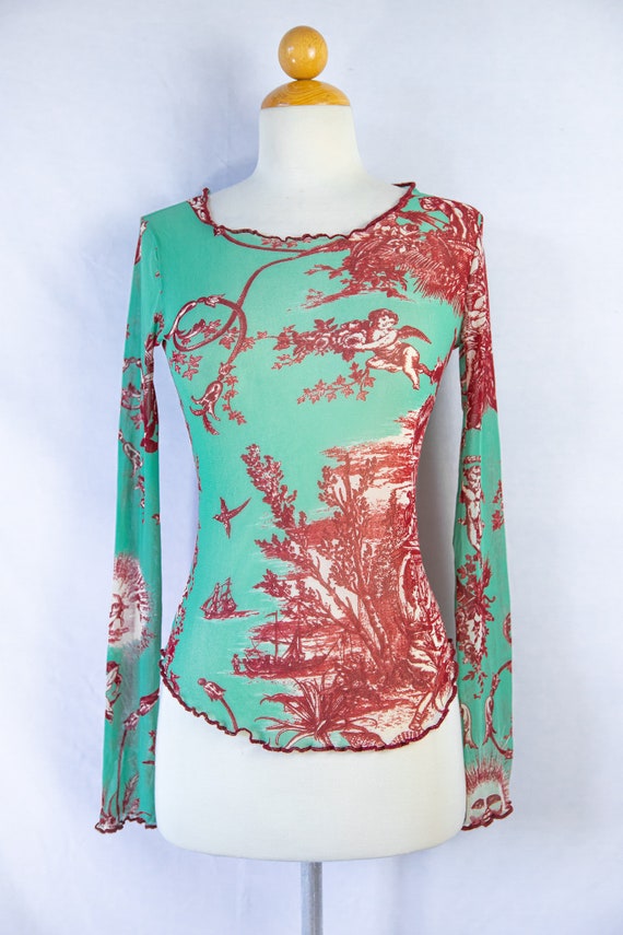 RARE Y2K Jean Paul Gaultier Soleil Mesh Long Sleeve Top RARE Y2K Jean Paul Gaultier Soleil Mesh Long Sleeve Top
