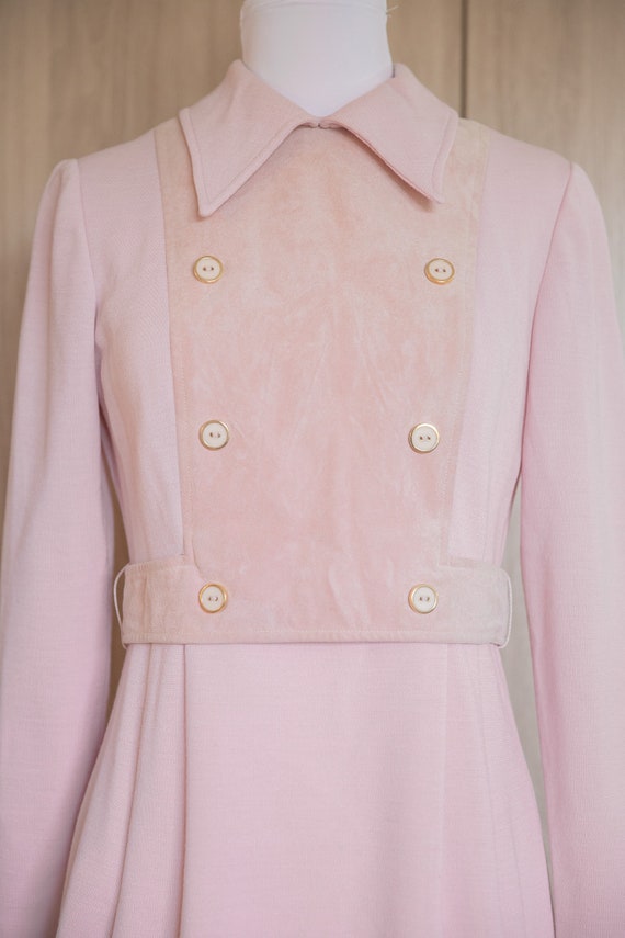 1970s Baby Pink Dress by DW3 for David Warren - image 4