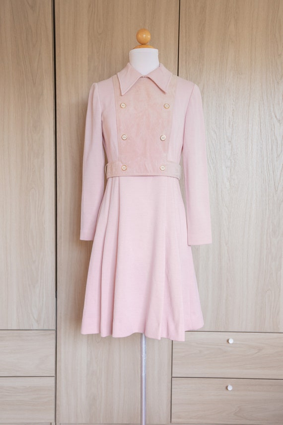 1970s Baby Pink Dress by DW3 for David Warren - image 10