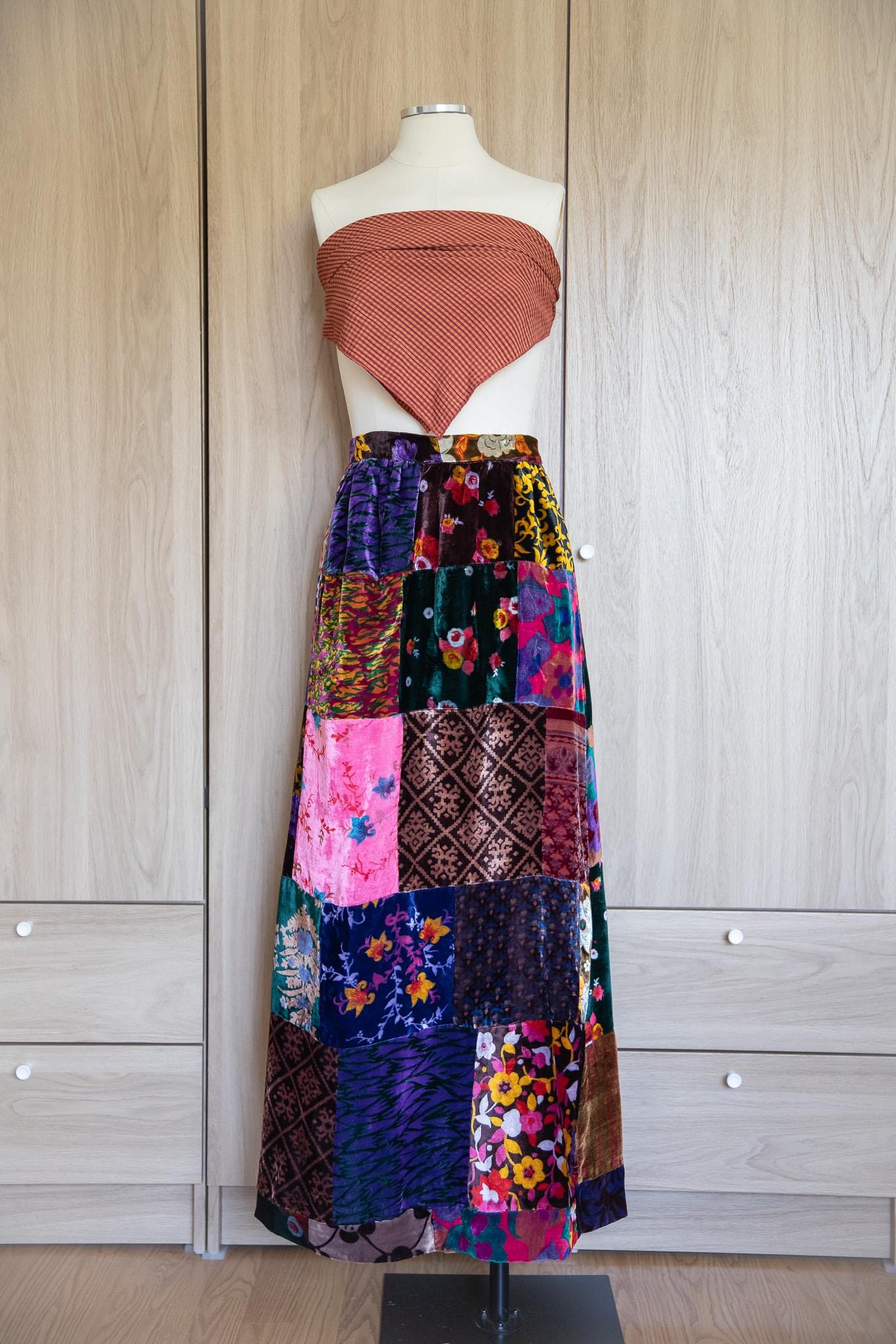Patchwork 70s Costume Skirt 70s Patchwork Skirt