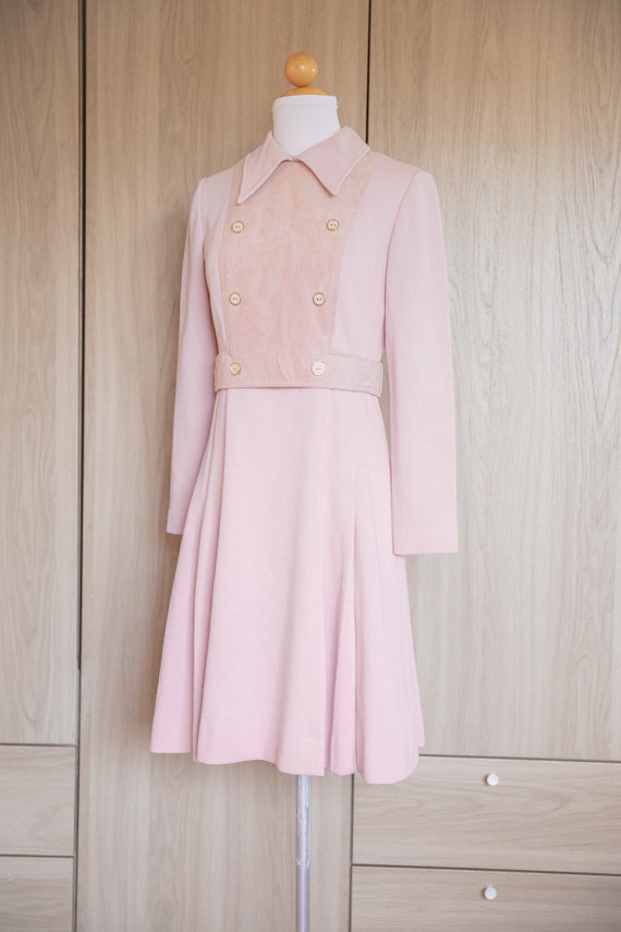 1970s Baby Pink Dress by DW3 for David Warren - image 9