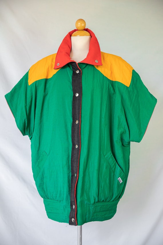 1980s Color Block Reversible Over Sized Puffer Ny… - image 2