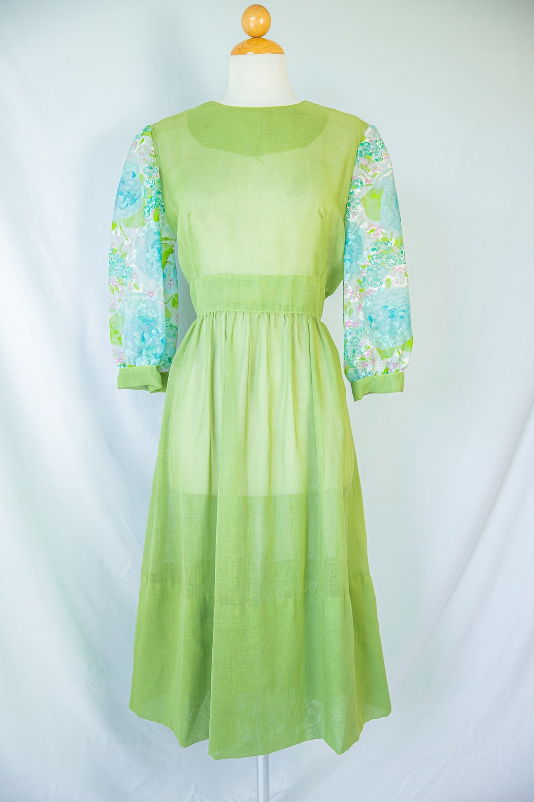 1960s Green Baby Doll Marrimekko Dress