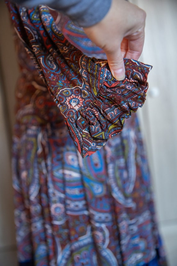 Edwardian Victorian Style Paisley Blouse and Skir… - image 5