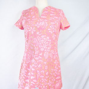 1960s Mod Micro Mini Pink Brocade Dress / Extra Small - Etsy