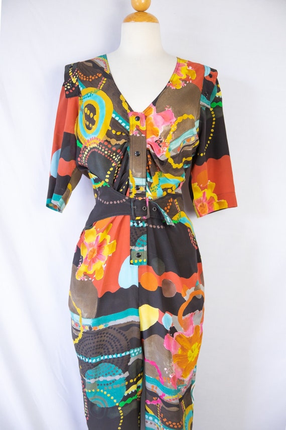 Late 70s early 80s Missoni Silk Jumpsuit / fits si