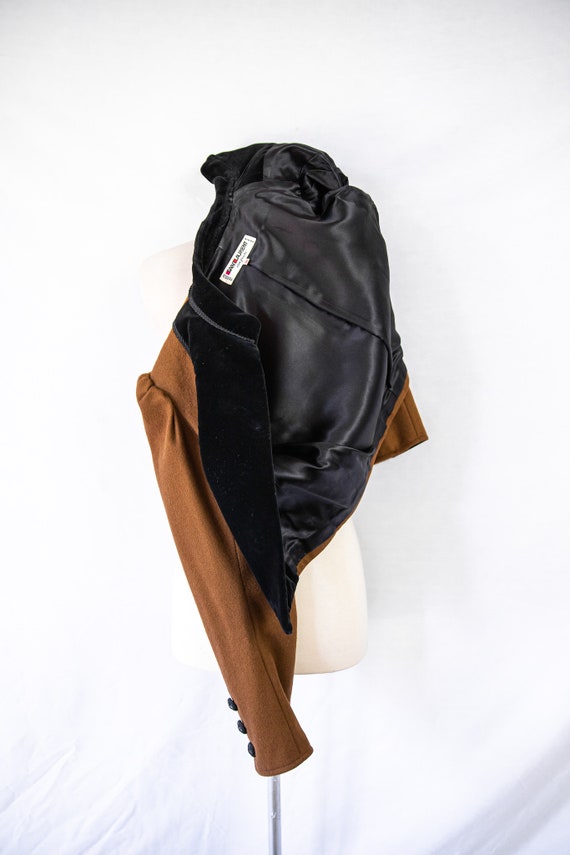 70's, 80's vintage Yves Saint Laurent genuine dark brown leather