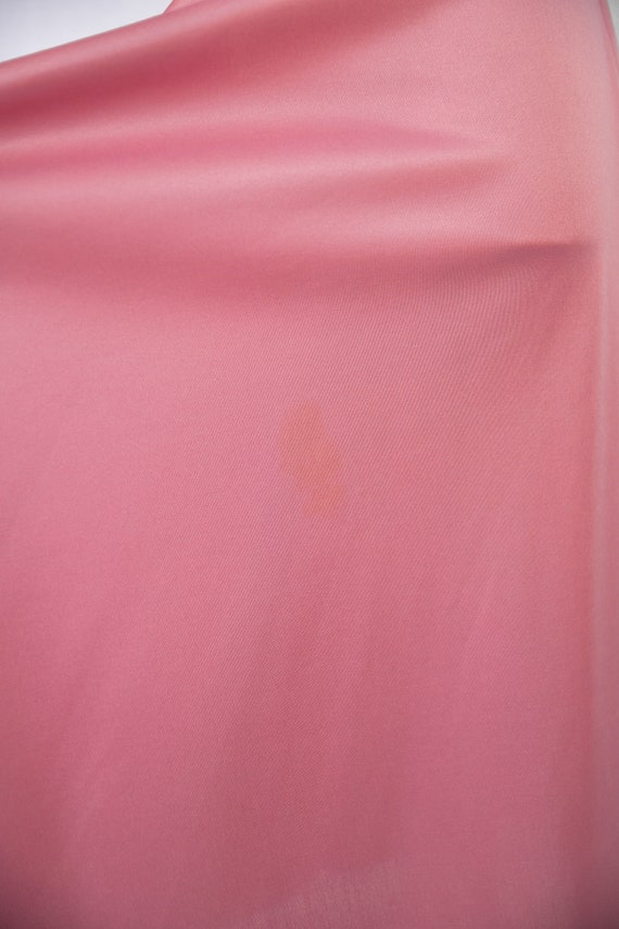 1970s rose colored dress / blouson cape sleeve - image 9