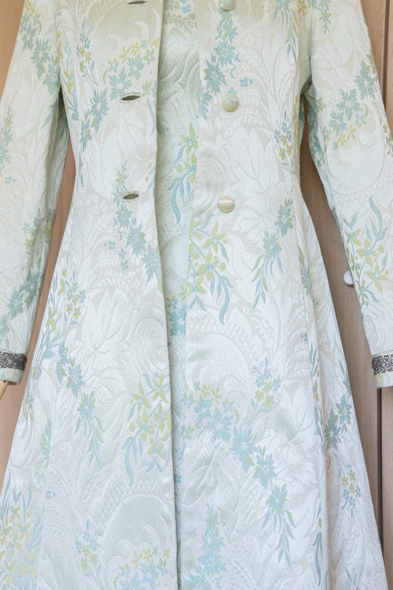 Dramatic 1970s Metallic Brocade Maxi Coat