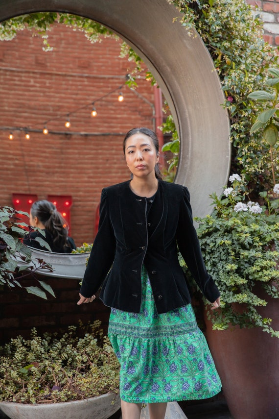 Velvet shop peplum jacket