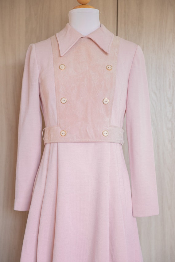 1970s Baby Pink Dress by DW3 for David Warren - image 6