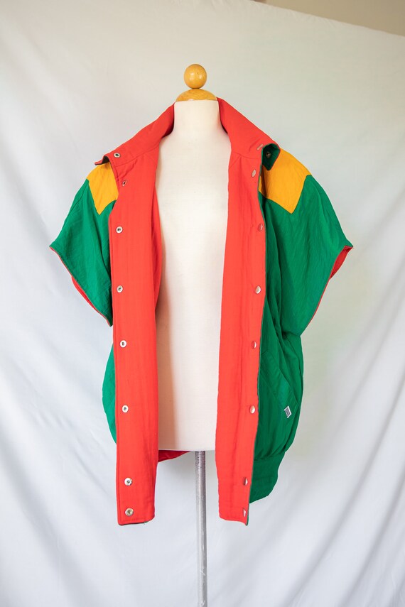 1980s Color Block Reversible Over Sized Puffer Ny… - image 3