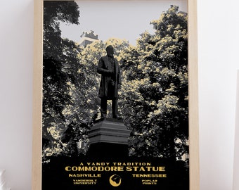 Vanderbilt University Commodore Statue print - Vandy campus poster