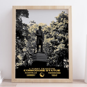 Vanderbilt University Commodore Statue print - Vandy campus poster