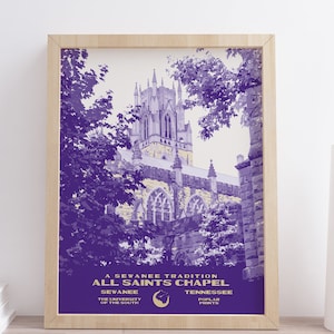 Sewanee All Saints Chapel print - University of the South campus poster
