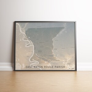 East Baton Rouge Parish topographic map