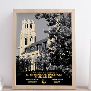Vanderbilt University Ingram College print - Vandy campus poster