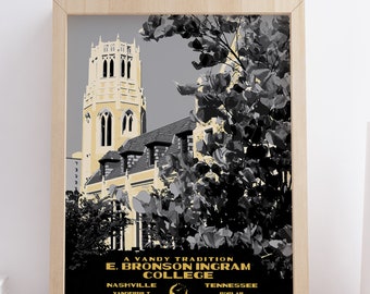 Vanderbilt University Ingram College print - Vandy campus poster