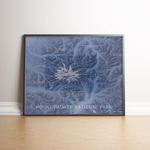 Topografische Karte des Mount Rainier Nationalparks