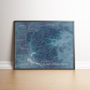 Carte topographique du parc national des Rocheuses