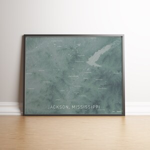 Jackson, MS topografische Karte drucken