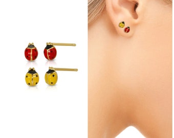 InspireMe Family Owned Cute Ladybug Stud Earrings InspireMe Family Owned Cute Ladybug Stud Earrings