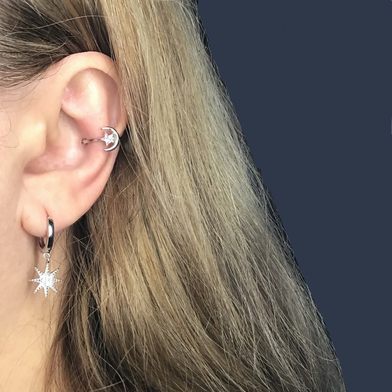 Star Ear Cuff No Piercing Star Conch Cuff Ear Cuff Non Etsy