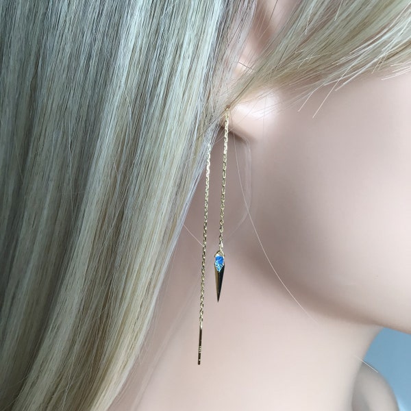 Ear Thread Earrings Etsy