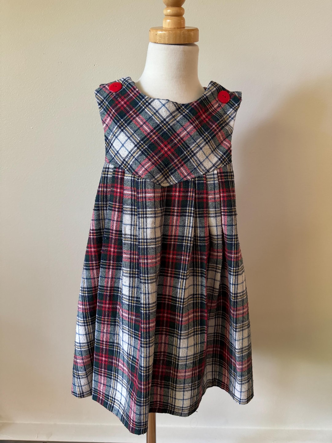 Girls Elegant Comfortable Dress Girls Plaid School Dress