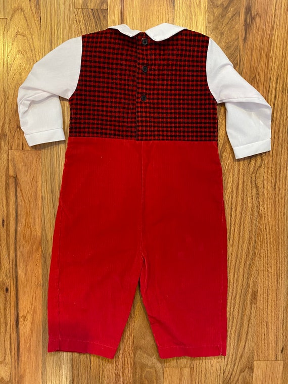 80s Vintage Baby Jumpsuit /Retro/Bodysuit /Holiday Ch… Gem