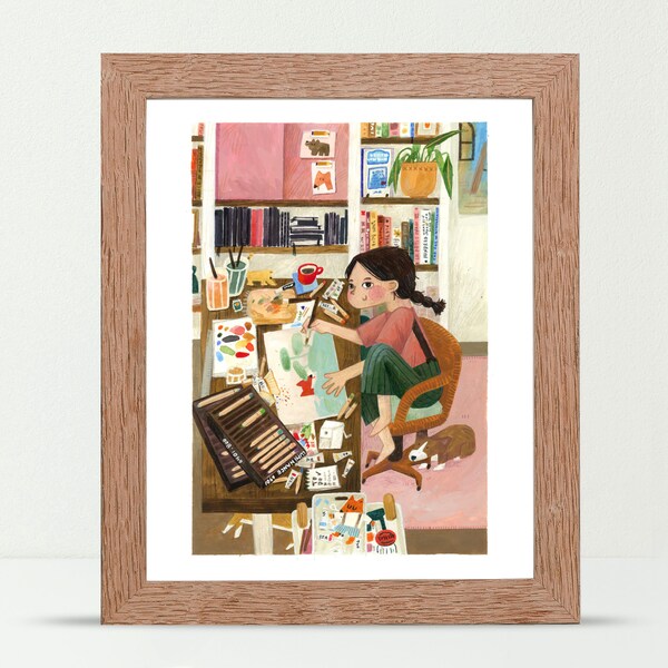 Artist Desk Portrait 8x10 Art Print