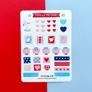 Valentinstag klar Aufkleber Bullet Journal, Planer Aufkleber