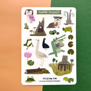 Sumpftiere Alligator Clear Sticker Sheet A6 Bullet Journal Planer Aufkleber