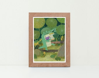 Alo the Alligator 5x7 Art Print