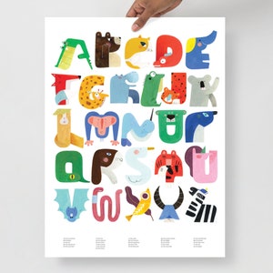 ABC Alphabet Poster 18x24 Zoll
