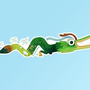 Feuille d'autocollants de l'année du dragon, autocollant bonne année, autocollant dragon