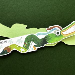 Marque-page Dragon l'artiste, cadeau de nouvel an, petit cadeau, marque-page dragon, cadeau pour un amateur de livres et un artiste