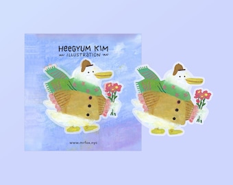 Sticker - Sweet Duckie - Diecut sticker, clear sticker