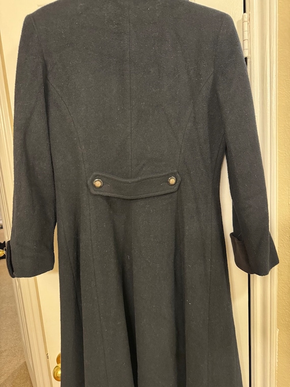 Vintage 1980s Mario De Pinto MDP Wool Duster Coat With Velvet Accents M Etsy