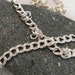Sterling Silver Double Link Charm Necklace/ Gift for her/Mask Holder