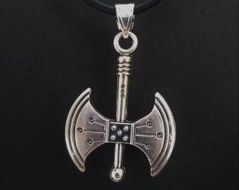 Minoan Labrys Double Headed Axe Pendant Silver 925 Size S-L/Ancient Greek & Norse Mythology Suvenir/Signet Minoan Symbol/Viking Axe Pendant